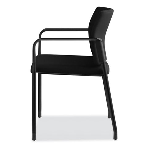 Accommodate Series Guest Chair With Arms, Fabric Upholstery, 23.25" X 22.25" X 32", Black Seat/back, Charblack Legs, 2/carton