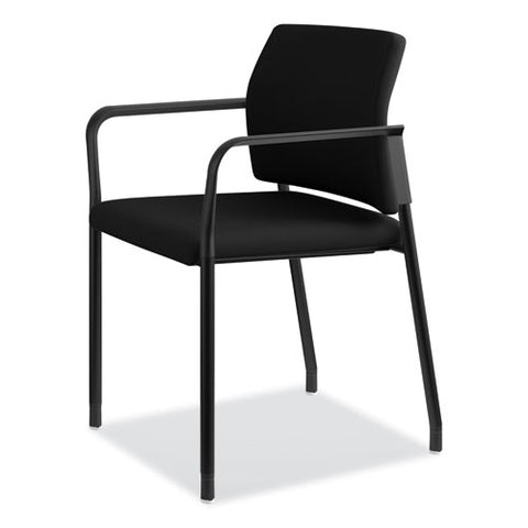 Accommodate Series Guest Chair With Arms, Fabric Upholstery, 23.25" X 22.25" X 32", Black Seat/back, Charblack Legs, 2/carton