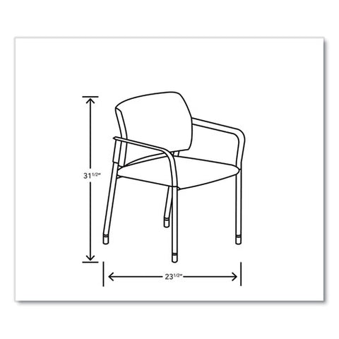 Accommodate Series Guest Chair With Arms, Vinyl Upholstery, 23.5" X 22.25" X 32", Elysian Seat/back, Charblack Legs, 2/carton