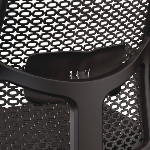 Ignition 2.0 Reactiv Low-back Task Stool, 22.88" To 31.75" Seat Height, Elysian Seat, Charcoal Back, Black Base