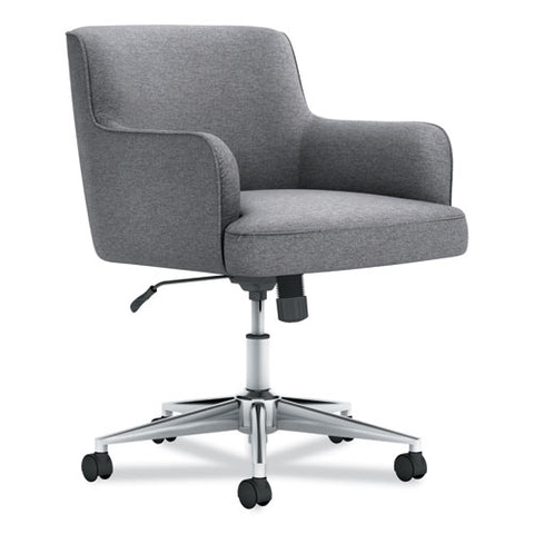 Matter Multipurpose Chair, 23" X 24.8" X 34", Light Gray Seat, Light Gray Back, Chrome Base