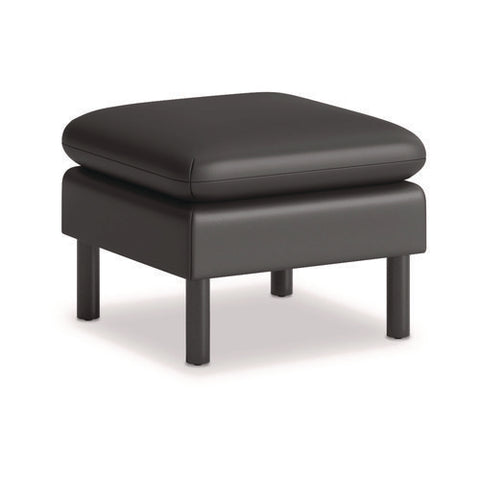 Parkwyn Series Ottoman, 23" X 23" X 17.5", Black