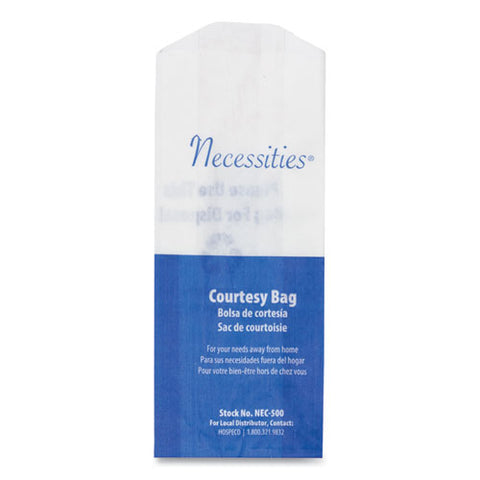 Feminine Hygiene Convenience Disposal Bag, 3" X 1.5" X 7.75", White, 500/carton