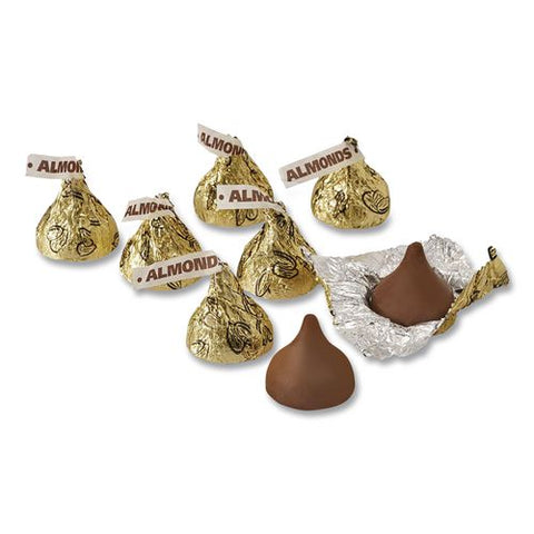 Kisses With Almonds, Gold Foils, 60 Oz Bag