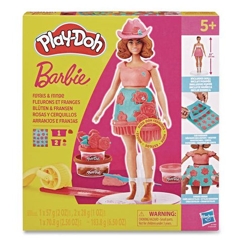 Play-doh Barbie Florals And Fringe Doll Set