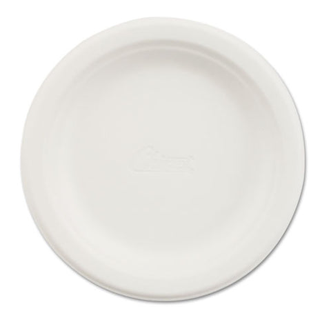 Paper Dinnerware, Plate, 6" Dia, White, 125/pack