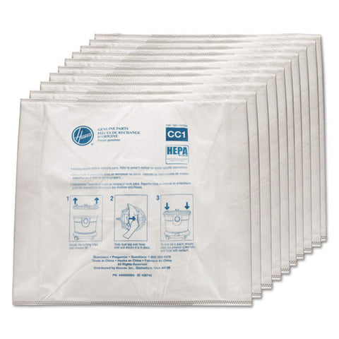 Disposable Vacuum Bags, Hepa Cc1, 10/pack