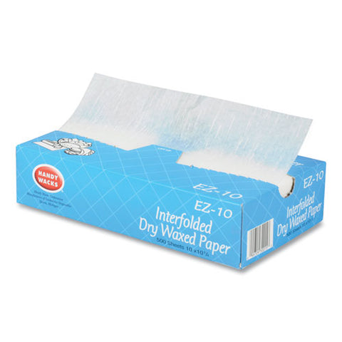 Interfolded Dry Waxed Paper Deli Sheets, 10.75 X 10, 500 Box, 12 Boxes/carton