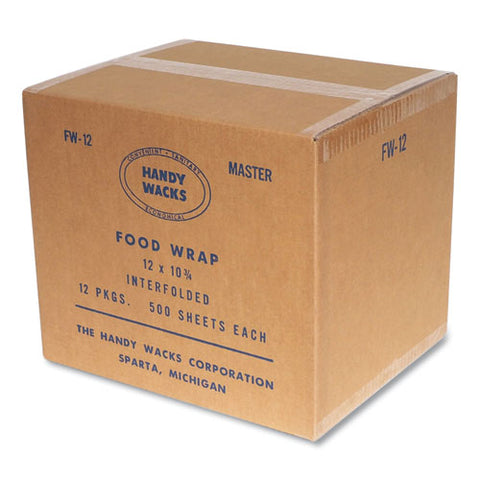 Interfolded Food Wrap Deli Sheets, 10.75 X 12, 12/carton