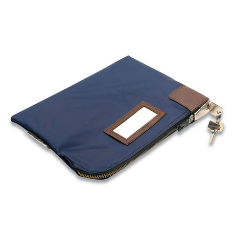 Key Lock Deposit Bag With 2 Keys, Vinyl, 1.2 X 11.2 X 8.7, Navy Blue