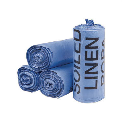 Institutional Low-density Can Liners, Soiled Linen, 30 Gal, 1 Mil, 30" X 43", Blue, 200/carton