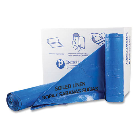 Draw-tuff Institutional Draw-tape Can Liners, Drawstring, 30 Gal, 1 Mil, 30.5" X 40", Blue, 25 Bags/roll, 8 Rolls/carton