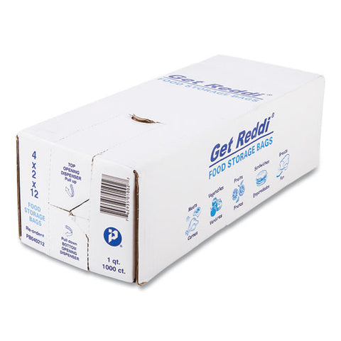 Food Bags, 32 Oz, 4" X 2" X 12", Clear, 1,000/carton