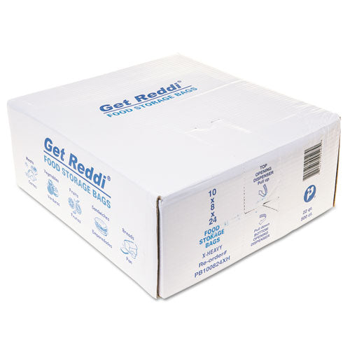 Food Bags, 5.5 Gal, 10" X 8" X 24", Clear, 500/carton