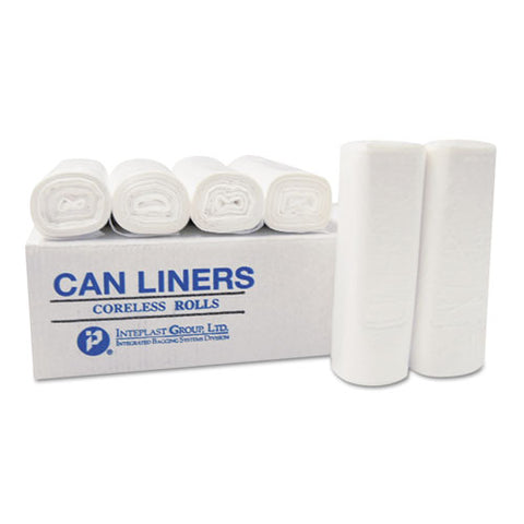 High-density Commercial Can Liners, 16 Gal, 7.87 Mic, 24" X 33", Clear, Interleaved Roll, 50 Bags/roll, 20 Rolls/carton