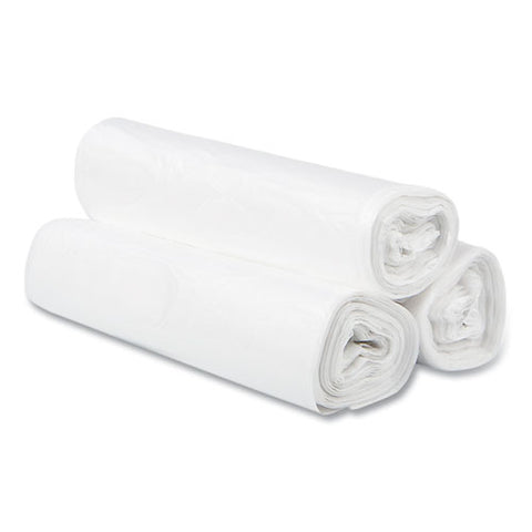 High-density Commercial Can Liners, 30 Gal, 10 Mic, 30" X 37", Clear, Interleaved Roll, 25 Bags/roll, 20 Rolls/carton