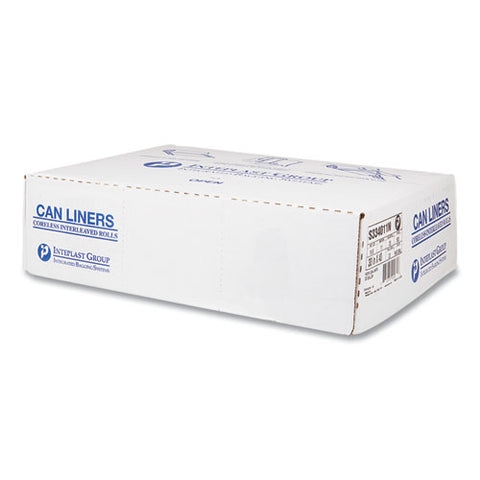 High-density Commercial Can Liners, 33 Gal, 11 Mic, 33" X 40", Clear, Interleaved Roll, 25 Bags/roll, 20 Rolls/carton