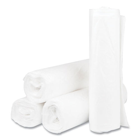 High-density Commercial Can Liners, 33 Gal, 11 Mic, 33" X 40", Clear, Interleaved Roll, 25 Bags/roll, 20 Rolls/carton