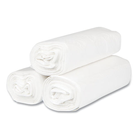 High-density Commercial Can Liners, 33 Gal, 13 Mic, 33" X 40", Clear, Interleaved Roll, 25 Bags/roll, 20 Rolls/carton