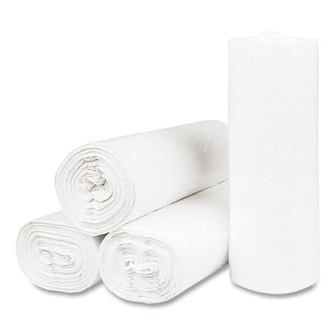 High-density Commercial Can Liners, 55 Gal, 17 Mic, 36" X 60", Clear, Interleaved Roll, 25 Bags/roll, 8 Rolls/carton