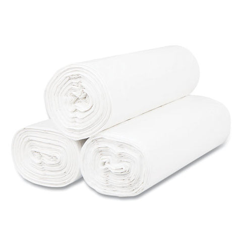 High-density Commercial Can Liners, 55 Gal, 17 Mic, 36" X 60", Clear, Interleaved Roll, 25 Bags/roll, 8 Rolls/carton