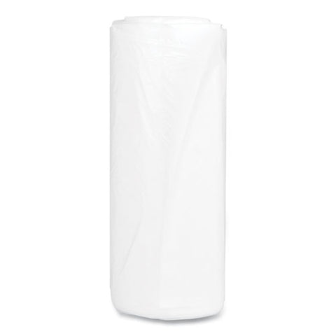 High-density Commercial Can Liners, 60 Gal, 17 Mic, 38" X 60", Clear, Interleaved Roll, 25 Bags/roll, 8 Rolls/carton