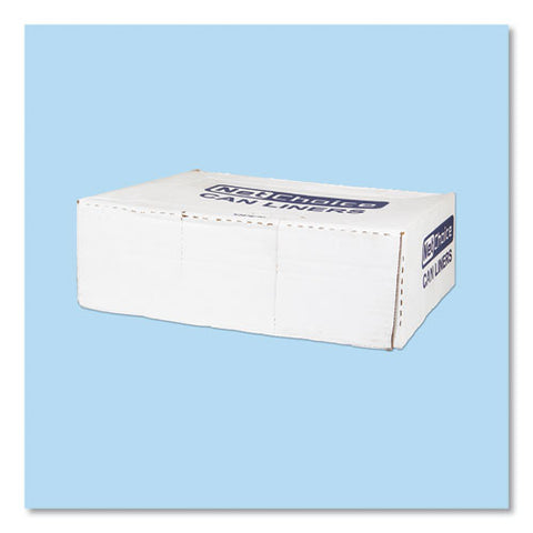 High-density Commercial Can Liners, 45 Gal, 12 Mic, 40" X 48", Clear, Interleaved Roll, 25 Bags/roll, 10 Rolls/carton