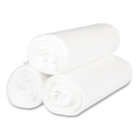 High-density Commercial Can Liners, 45 Gal, 12 Mic, 40" X 48", Clear, Interleaved Roll, 25 Bags/roll, 10 Rolls/carton