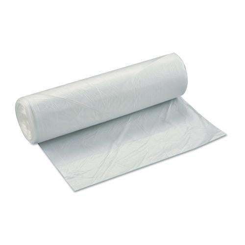 High-density Commercial Can Liners, 45 Gal, 13.97 Mic, 40" X 48", Clear, Interleaved Roll, 25 Bags/roll, 10 Rolls/carton