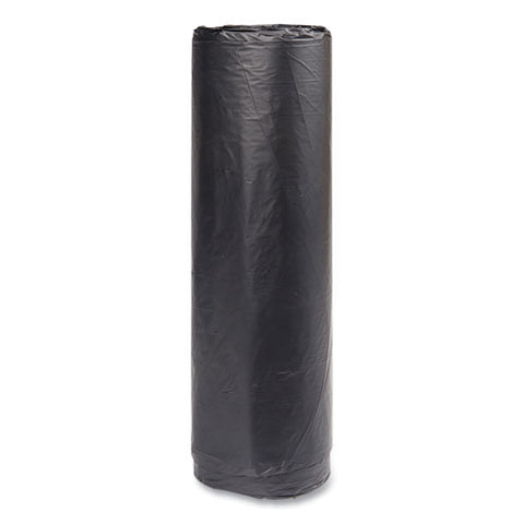 High-density Commercial Can Liners, 45 Gal, 16 Mic, 40" X 48", Black, Interleaved Roll, 25 Bags/roll, 10 Rolls/carton