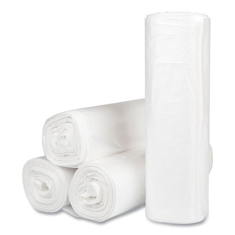 High-density Commercial Can Liners, 45 Gal, 16 Mic, 40" X 48", Clear, Interleaved Roll, 25 Bags/roll, 10 Rolls/carton