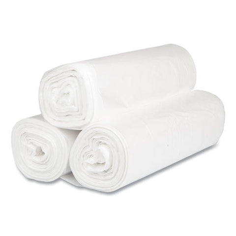 High-density Commercial Can Liners, 45 Gal, 16 Mic, 40" X 48", Clear, Interleaved Roll, 25 Bags/roll, 10 Rolls/carton