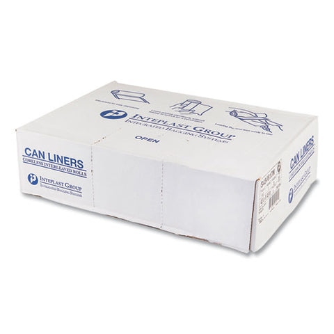 High-density Commercial Can Liners, 56 Gal, 17 Mic, 43" X 48", Clear, Interleaved Roll, 25 Bags/roll, 8 Rolls/carton