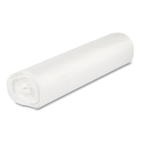 High-density Commercial Can Liners, 56 Gal, 17 Mic, 43" X 48", Clear, Interleaved Roll, 25 Bags/roll, 8 Rolls/carton