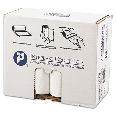 Low-density Commercial Can Liners, 30 Gal, 0.7 Mil, 30" X 36", White, Interleaved Roll, 25 Bags/roll, 8 Rolls/carton