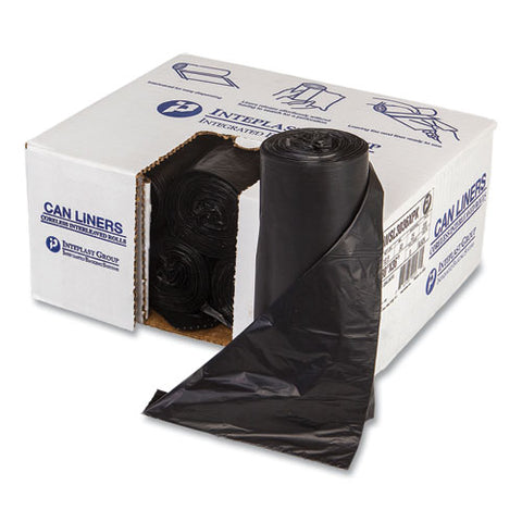 Low-density Commercial Can Liners, 30 Gal, 0.9 Mil, 30" X 36", Black, Interleaved Roll, 25 Bags/roll, 8 Rolls/carton