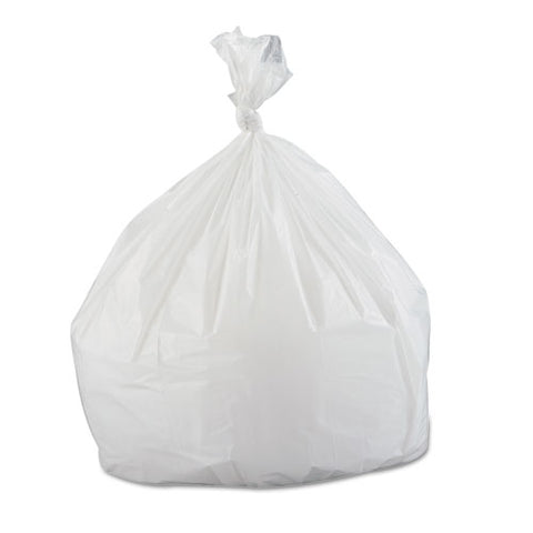 Low-density Commercial Can Liners, 33 Gal, 0.8 Mil, 33" X 39", White, Interleaved Roll, 25 Bags/roll, 6 Rolls/carton