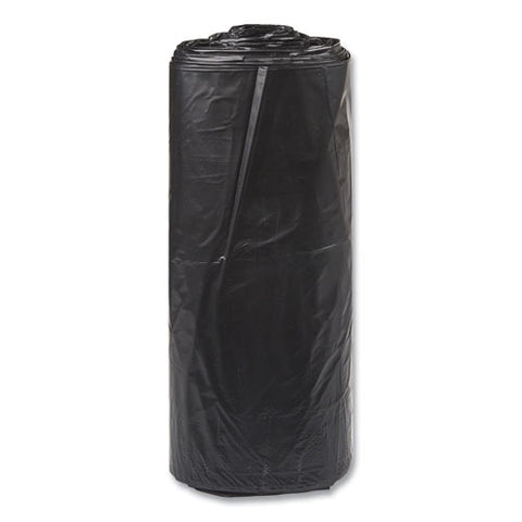 Low-density Commercial Can Liners, 60 Gal, 1.5 Mil, 38" X 58", Black, Interleaved Roll, 20 Bags/roll, 5 Rolls/carton