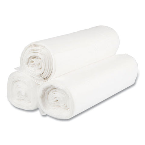 High-density Commercial Can Liner Value Pack, 60 Gal, 14 Mic, 38" X 58", Clear, Interleaved Roll, 25 Bags/roll, 8 Rolls/ct