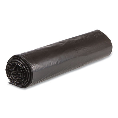 High-density Commercial Can Liner Value Pack, 45 Gal, 19 Mic, 40" X 46", Black, Interleaved Roll, 25 Bags/roll, 6 Rolls/ct