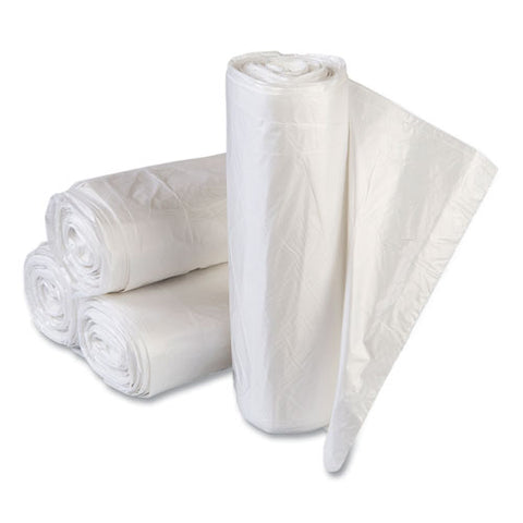 High-density Commercial Can Liner Value Pack, 60 Gal, 14 Mic, 43" X 46", Clear, Interleaved Roll, 25 Bags/roll, 8 Rolls/ct