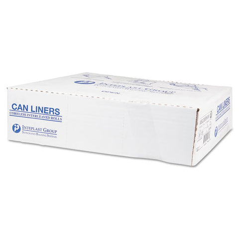 Institutional Low-density Can Liners, 55 Gal, 0.8 Mil, 36" X 58", Natural, Interleaved Roll, 25 Bags/roll, 8 Rolls/carton
