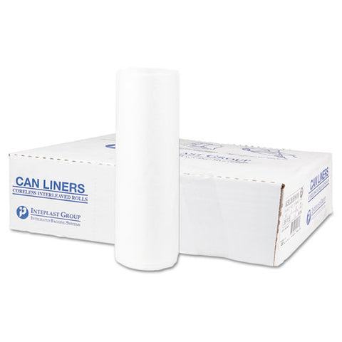 Institutional Low-density Can Liners, 55 Gal, 0.8 Mil, 36" X 58", Natural, Interleaved Roll, 25 Bags/roll, 8 Rolls/carton