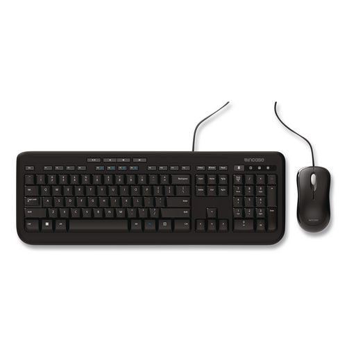 Wired Desktop 600 Keyboard And Optical Mouse Combo, Usb, Black