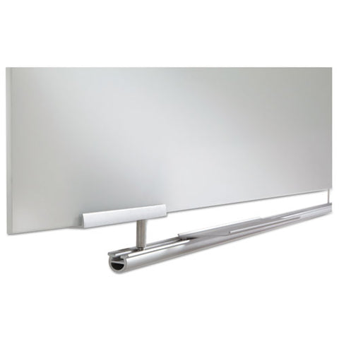 Clarity Glass Dry Erase Board With Aluminum Trim, 60" X 36", White Surface, Satin Aluminum Frame