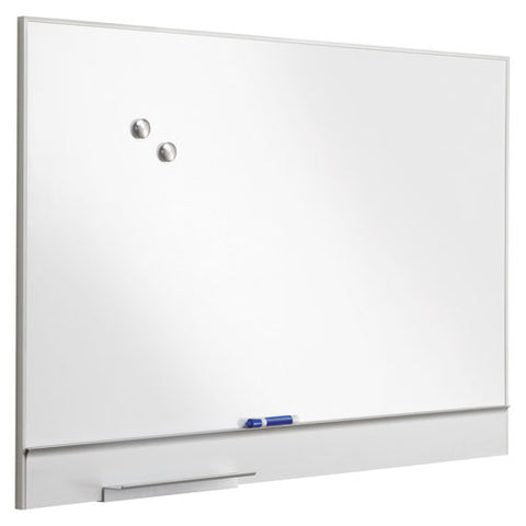 Polarity Magnetic Dry Erase White Board, 48" X 32", White Surface, Satin Aluminum Frame