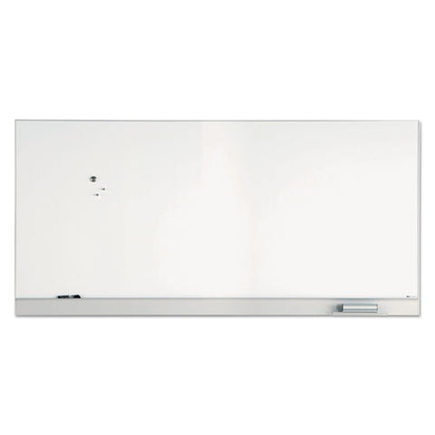 Polarity Magnetic Dry Erase White Board, 96" X 46", White Surface, Satin Aluminum Frame