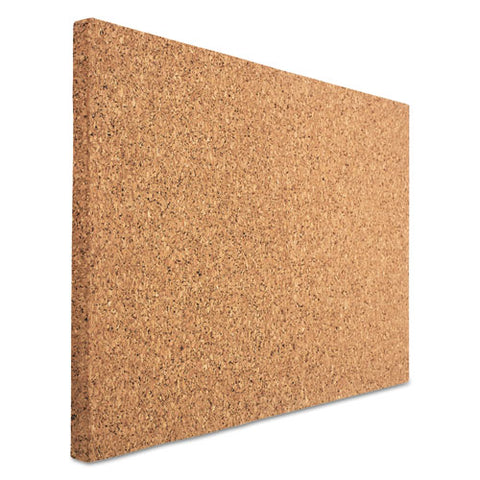 Idesign Frameless Cork Bulletin Board, 24" X 38", Tan Surface