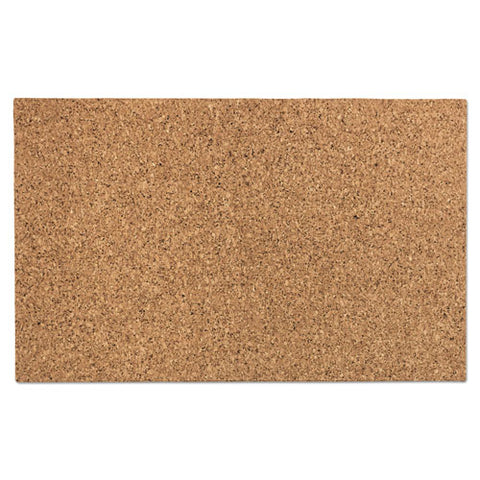 Idesign Frameless Cork Bulletin Board, 24" X 38", Tan Surface