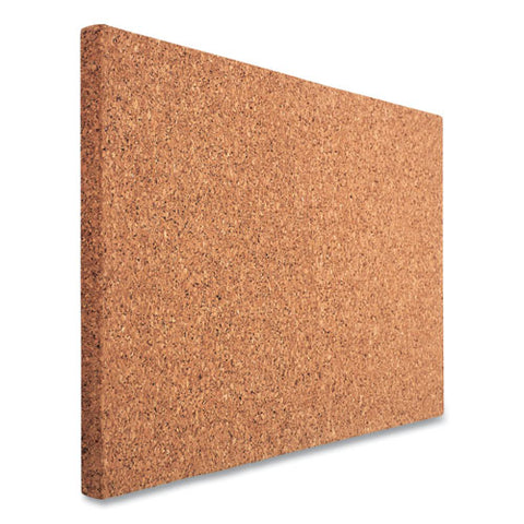 Idesign Frameless Cork Bulletin Board, 46" X 36", Tan Surface